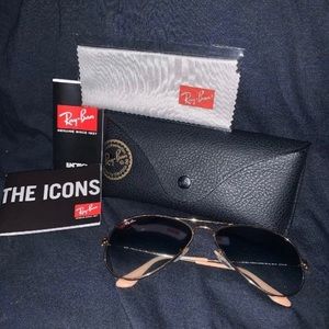 Ray-Ban aviators- light brown gradient